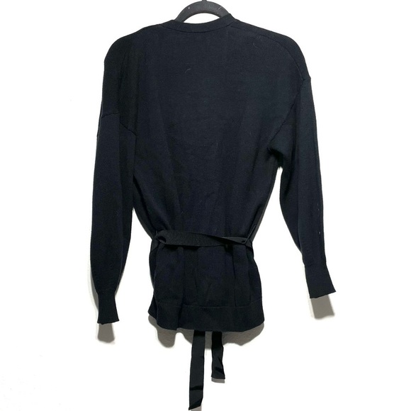 NWT Joie Ferlinka Wrap Sweater Black Small L97 - Picture 3 of 8